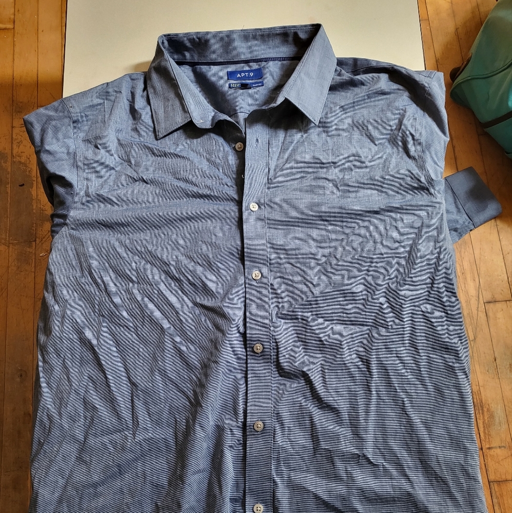 Apt 9 2xl blue dress shirt never worn